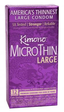 Kimono Microthin 12Pk Large - Click Image to Close