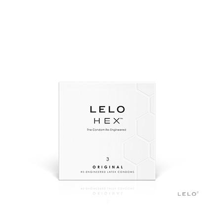 Lelo Hex Original Latex Condom 3 Pack - Click Image to Close