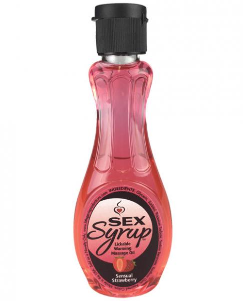 Sex Syrup Sensual Strawberry Massage Oil 4oz - Click Image to Close