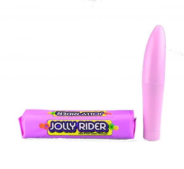 Jolly Rider Massager Pink Slimline Vibrator - Click Image to Close