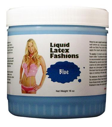 Liquid Latex Body Paint Solid Blue 16oz - Click Image to Close