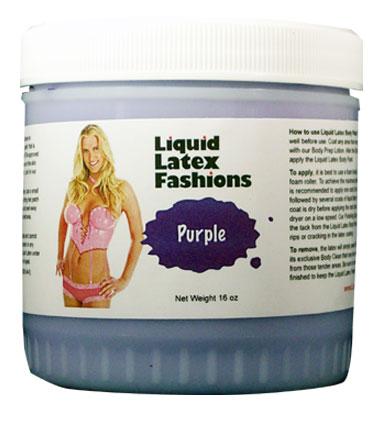 Liquid Latex Body Paints Solid Purple 16oz - Click Image to Close