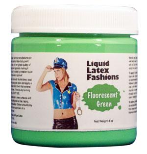 Liquid Latex Fashions Fluorescent Green 16oz - Click Image to Close