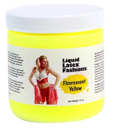 Liquid Latex Fluorescent Yellow 16oz Body Paint - Click Image to Close
