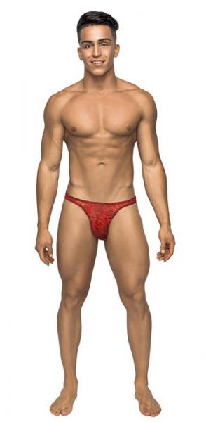 Male Power Bong Thong Red L/XL - Click Image to Close
