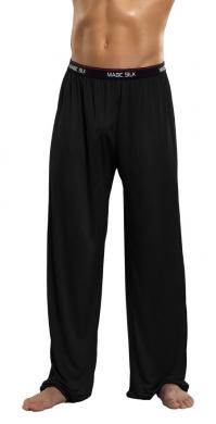 Pants Knit Silk Black Large - Click Image to Close