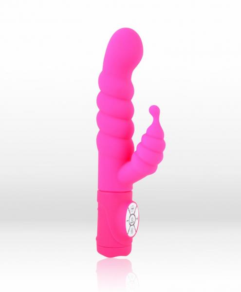 TWISTY VIBRATOR SILICONE NEON PINK - Click Image to Close