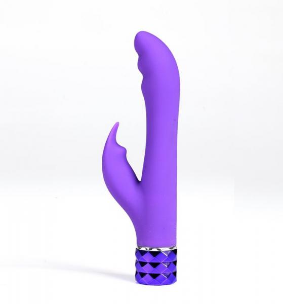Rechargeable Silicone Rabbit Vibe Hailey Neon Purple - Click Image to Close
