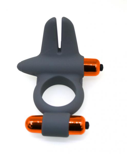 Dual Vibrating Cock Ring Gray Orange - Click Image to Close