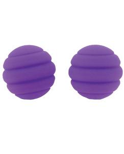 Twistty Silicone Kegel Balls Purple - Click Image to Close