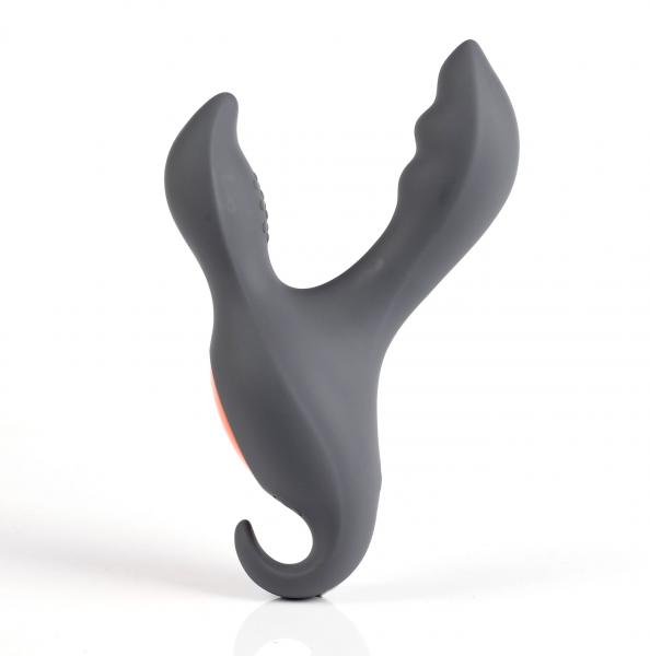 Mano Prostate Massager Rechargeable Gray Orange - Click Image to Close