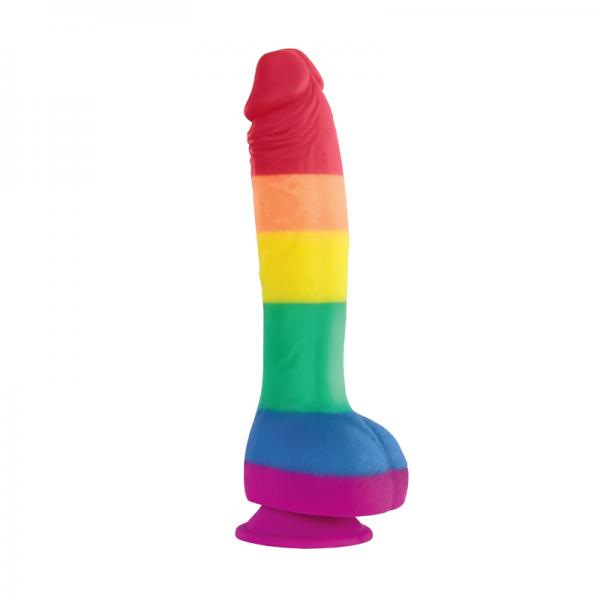 Colours Pride Edition 8 inches Dong Rainbow - Click Image to Close