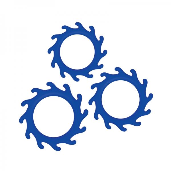 Renegade Gears 3 Pack Silicone Rings Blue