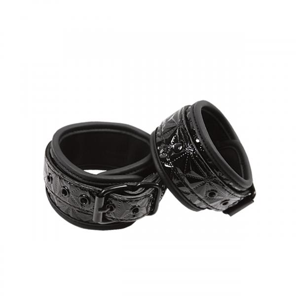 Sinful Black Ankle Cuffs - Click Image to Close
