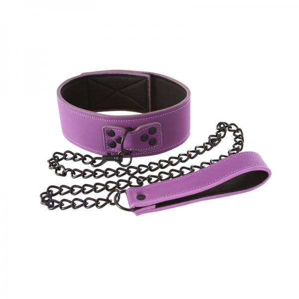 Lust Bondage Collar Purple - Click Image to Close