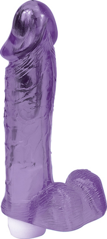 Crystal Cock W/ Balls Purple - Click Image to Close