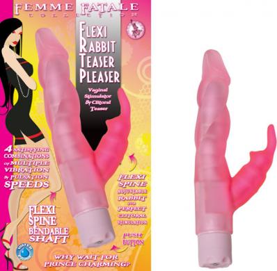 Femme Fatale Flexi Rabbit Teaser Pleaser Pink - Click Image to Close