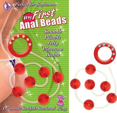 My First Anal Beads Red - Click Image to Close