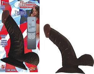 Afro American Whopper 7in W/ Balls Brown - Click Image to Close