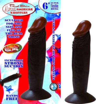 Afro American Whoppers 6in Dong Brown - Click Image to Close