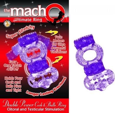 Double Power Cock and Balls Ring - Click Image to Close