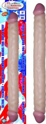 All American Double Dong Flesh 18in - Click Image to Close