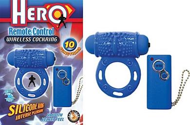 Hero Remote Wireless Cockring Blue - Click Image to Close