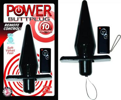Power Butt Plug Remote Control Black