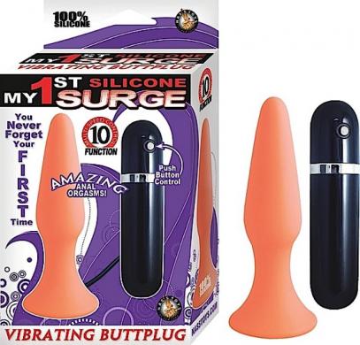 My First Silicone Vib. Butt Plug Flesh - Click Image to Close