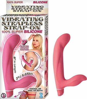 Strapless Strap On Pink Vibrating - Click Image to Close