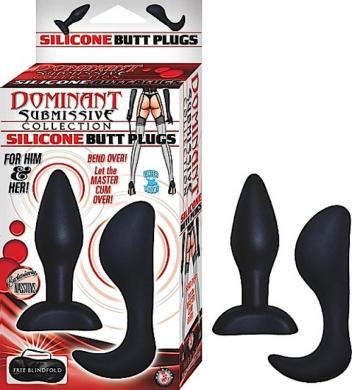 Dominant Submissive Butt Plugs Black - Click Image to Close