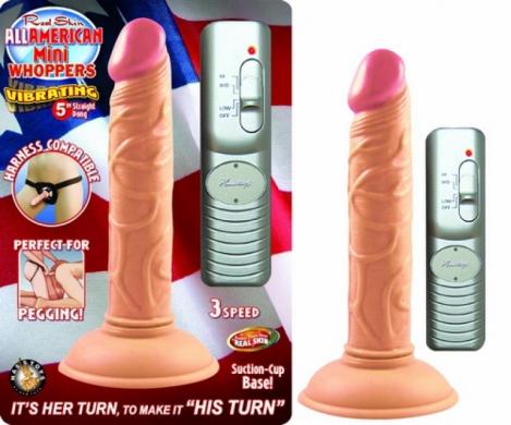 All American 5in Straight Dong Flesh Vib. - Click Image to Close