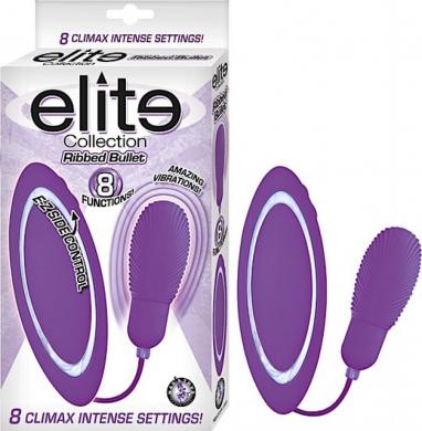 Elite Collection Ribbed Bullet Purple - Click Image to Close