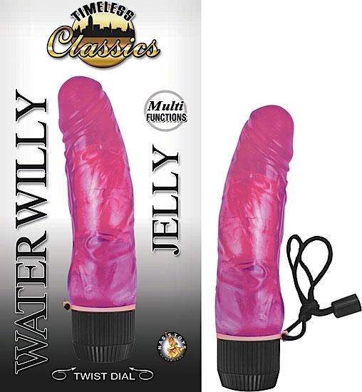 Timeless Classics Jelly Water Willy Pink - Click Image to Close