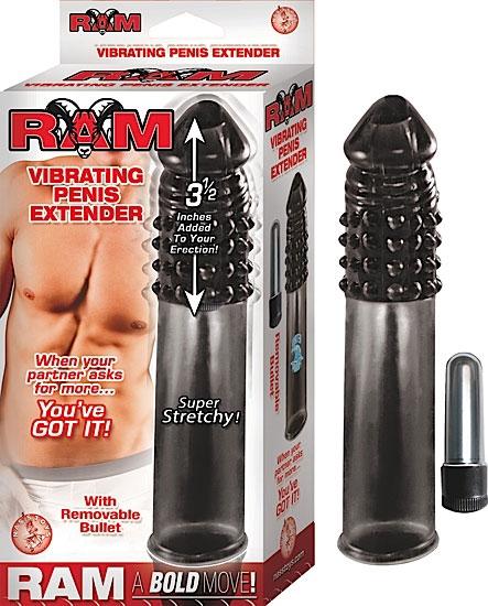Ram Vibrating Penis Extension Smoke - Click Image to Close