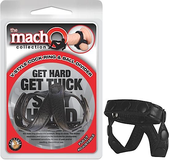 Macho V Style Cock Ring and Ball Divider - Click Image to Close
