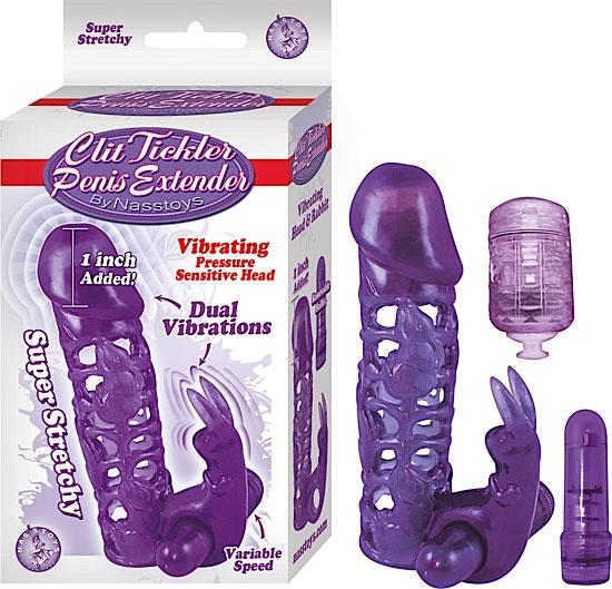 Clit Tickler Penis Extender Purple - Click Image to Close