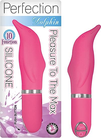 Perfection Dolphin Pink Vibrator - Click Image to Close