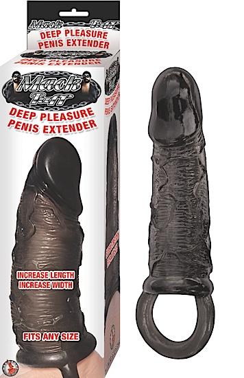 Deep Pleasure Penis Extender Black - Click Image to Close