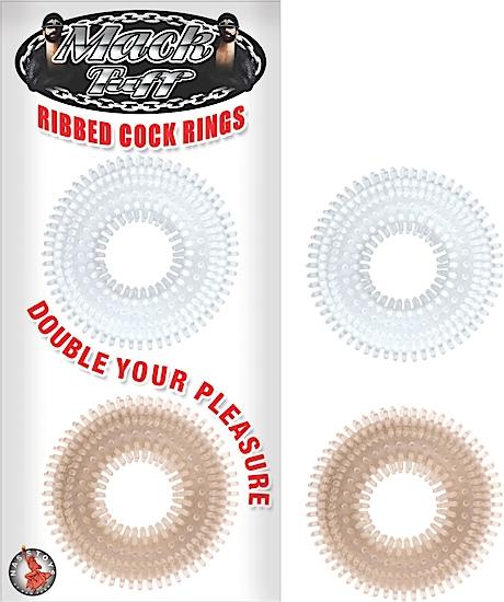 Ribbed Cock Rings 2 Pack - Click Image to Close