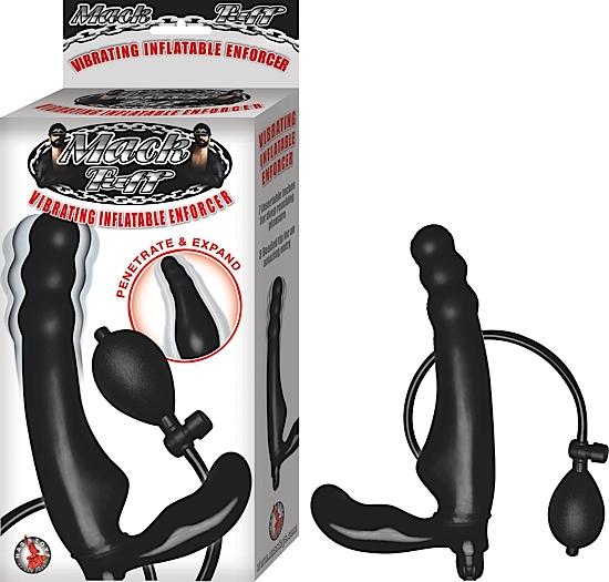 Vibrating Inflatable Enforcer Black Probe - Click Image to Close