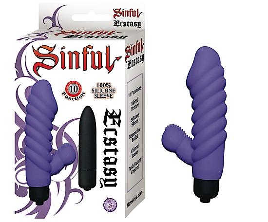 Sinful Ecstasy Purple Vibrator - Click Image to Close