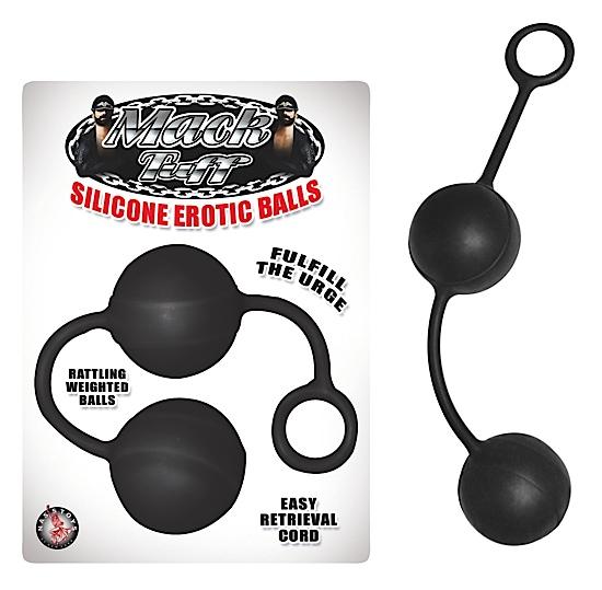 Silicone Erotic Balls Black - Click Image to Close