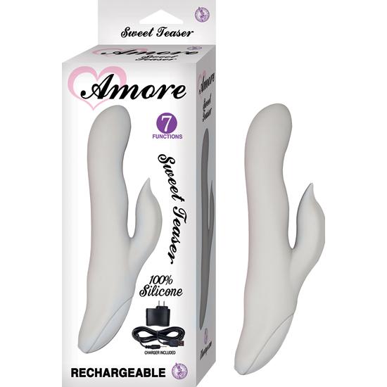 Amore Sweet Teaser Pale Gray Vibrator - Click Image to Close