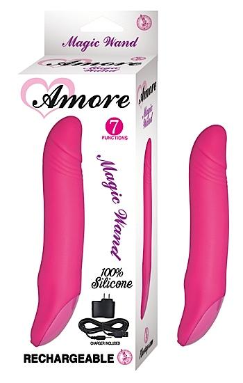 Amore Magic Wand Pink Vibrator - Click Image to Close