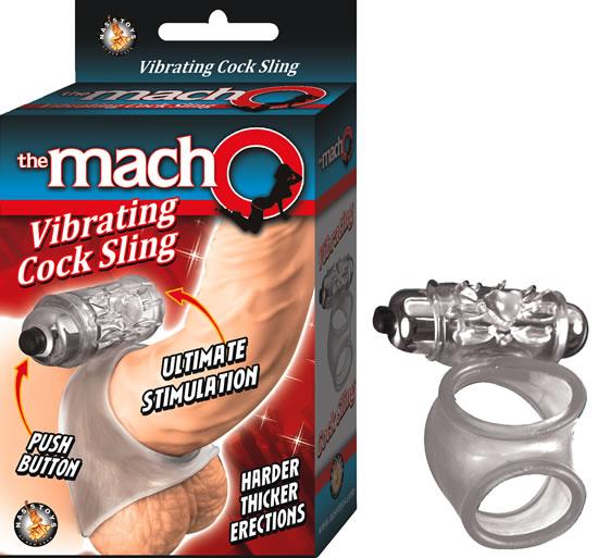 Macho Vibrating Cock Sling Clear - Click Image to Close
