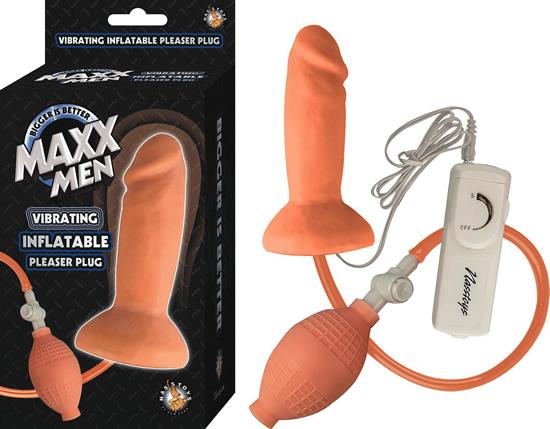 Inflatable Vibe Love Plug Beige - Click Image to Close