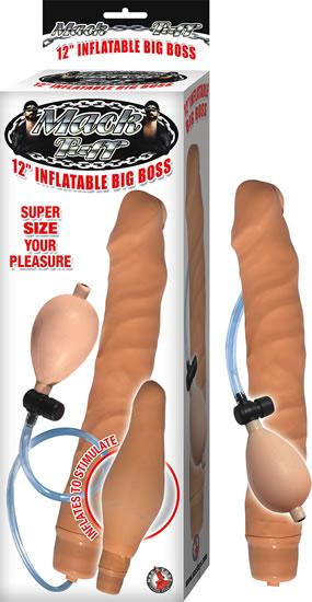 Big Boss Inflatable Beige Dildo - Click Image to Close