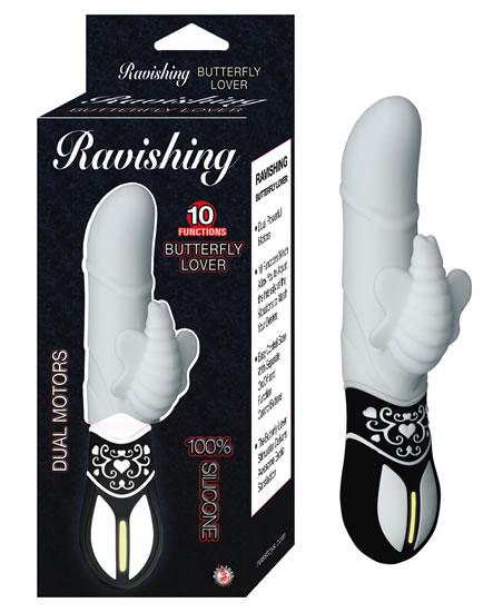 Ravishing Butterfly Lover White Vibrator - Click Image to Close