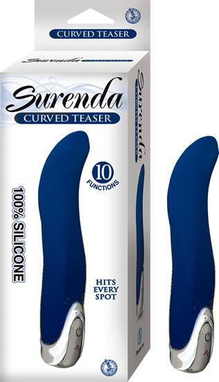Surenda Curved Teaser Blue Vibrator - Click Image to Close